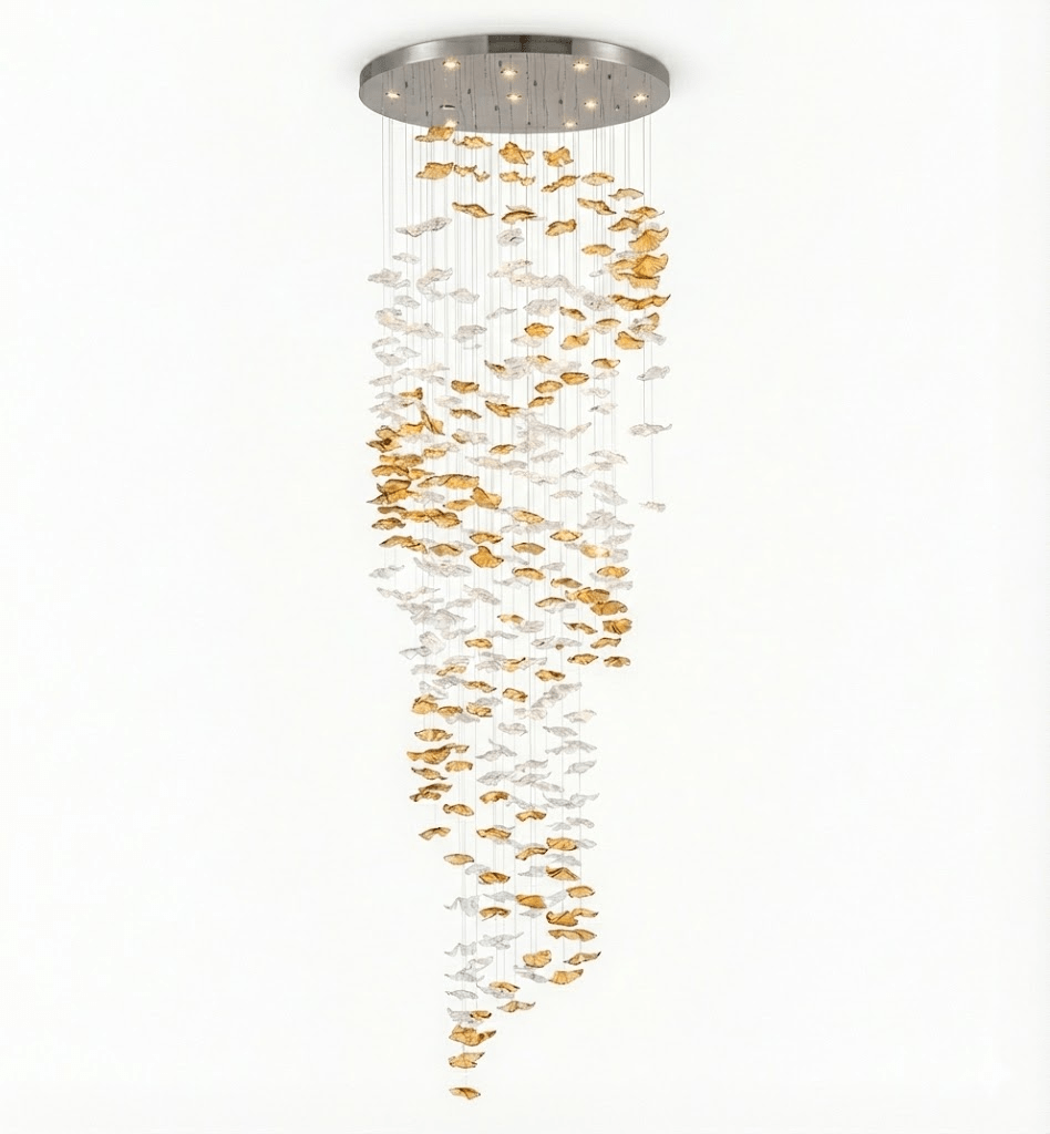 Tidal Stair Crystal Spiral Chandelier
