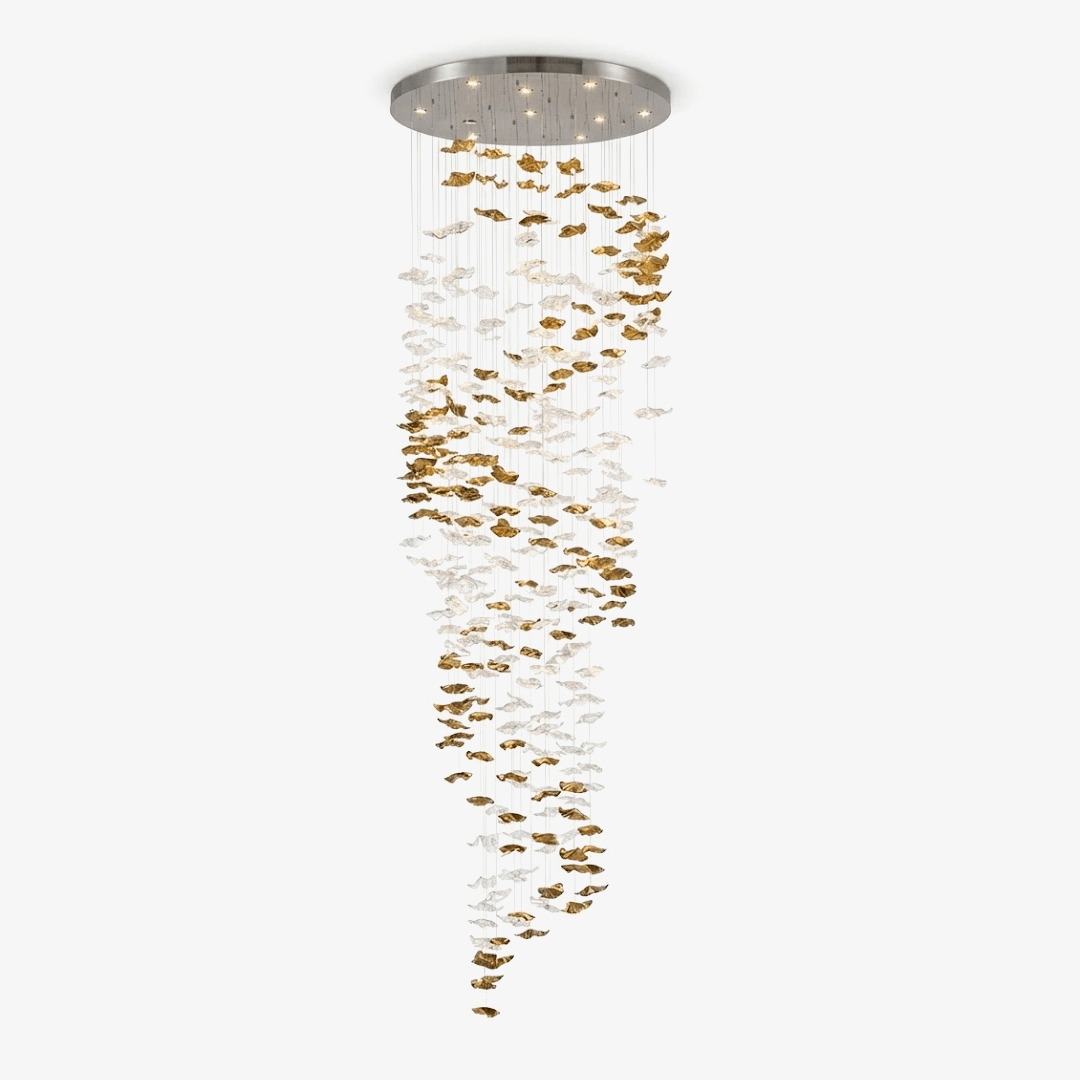 Tidal Stair Crystal Spiral Chandelier
