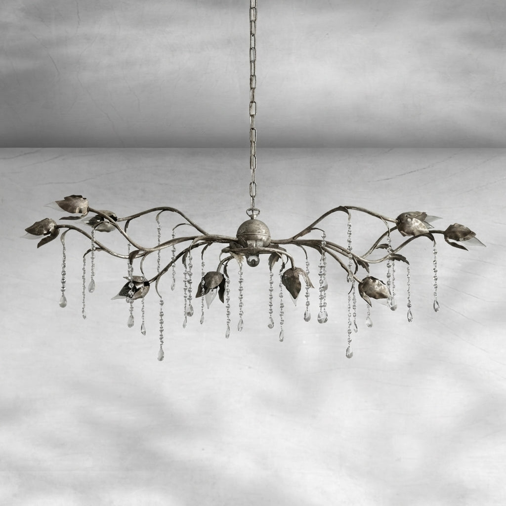Luster Gaze Viticcio Grand Rectangular Chandelier 52'' 61" 71'' - Background Shot
