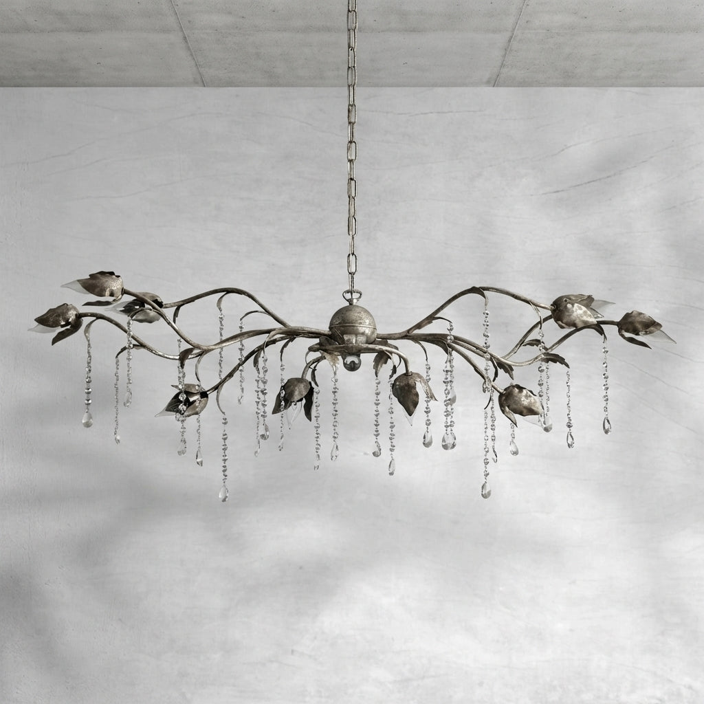 Luster Gaze Viticcio Grand Rectangular Chandelier 52'' 61" 71'' - Background Shot