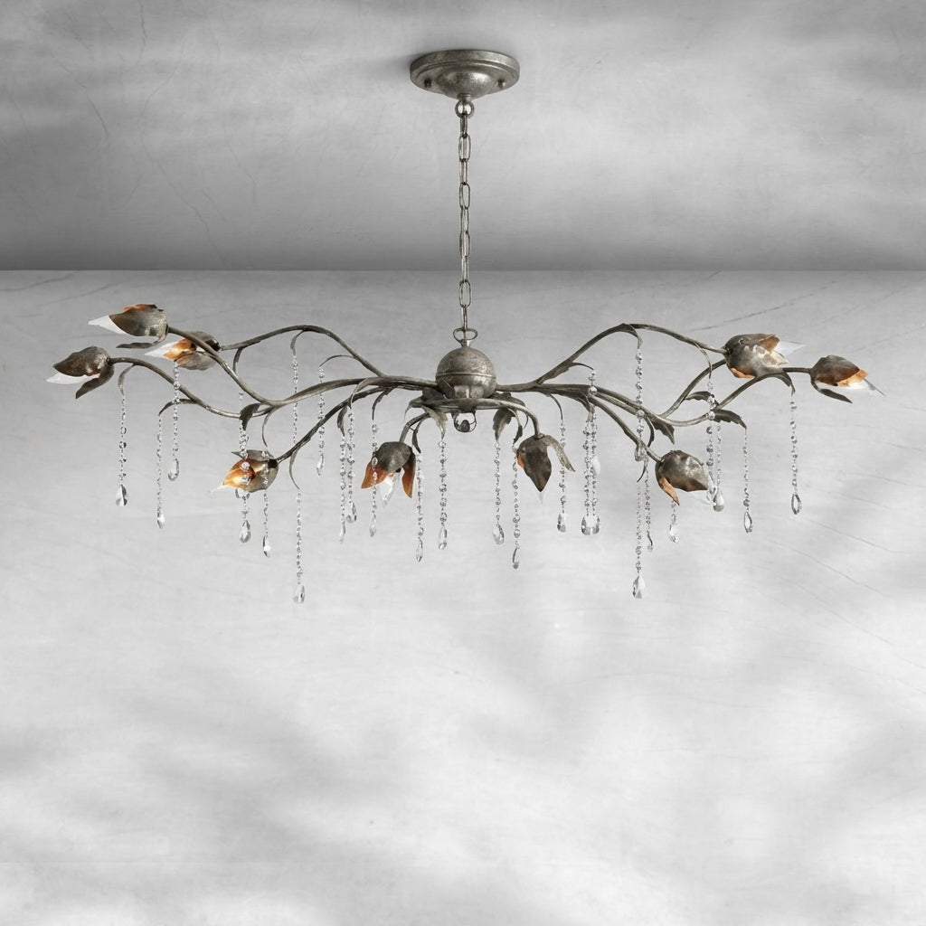 Luster Gaze Viticcio Grand Rectangular Chandelier 52'' 61" 71'' - Background Shot