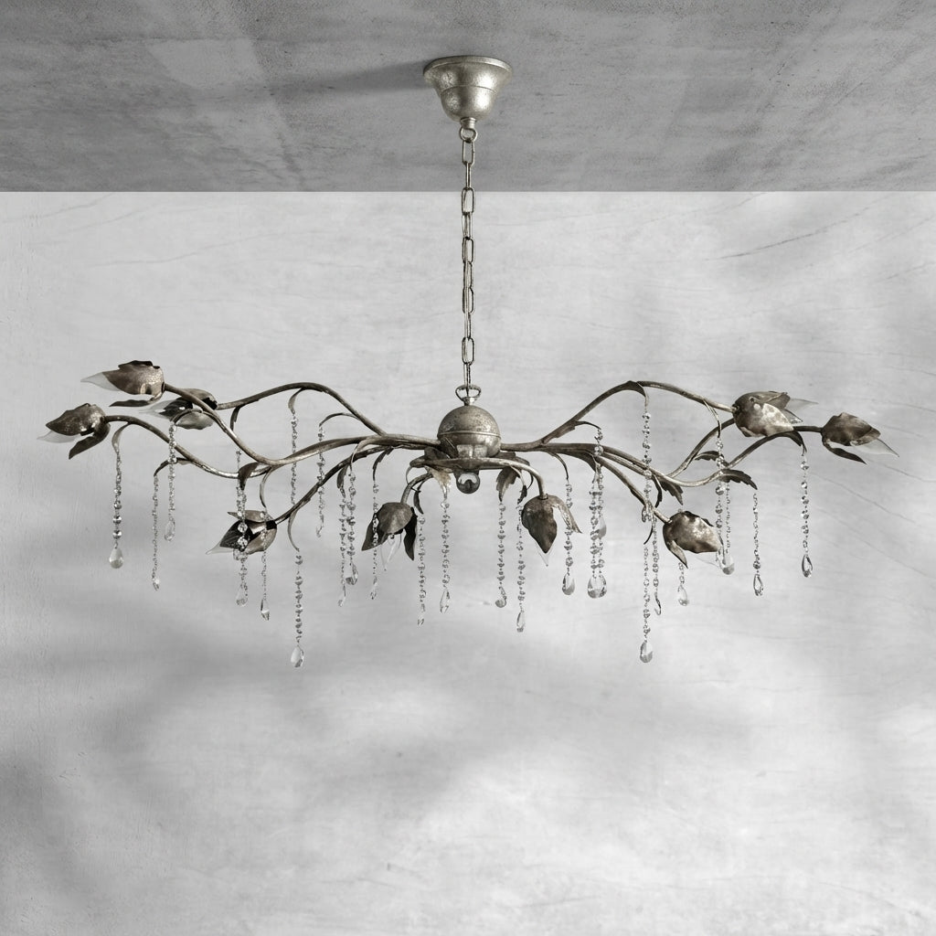 Luster Gaze Viticcio Grand Rectangular Chandelier 52'' 61" 71'' - Background Shot