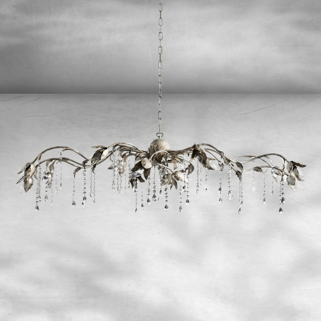Luster Gaze Viticcio Grand Rectangular Chandelier 52'' 61" 71'' - Background Shot