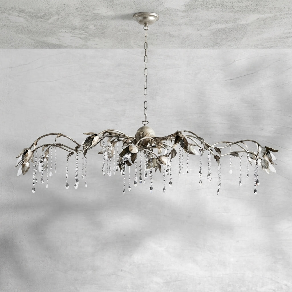 Luster Gaze Viticcio Grand Rectangular Chandelier 52'' 61" 71'' - Background Shot