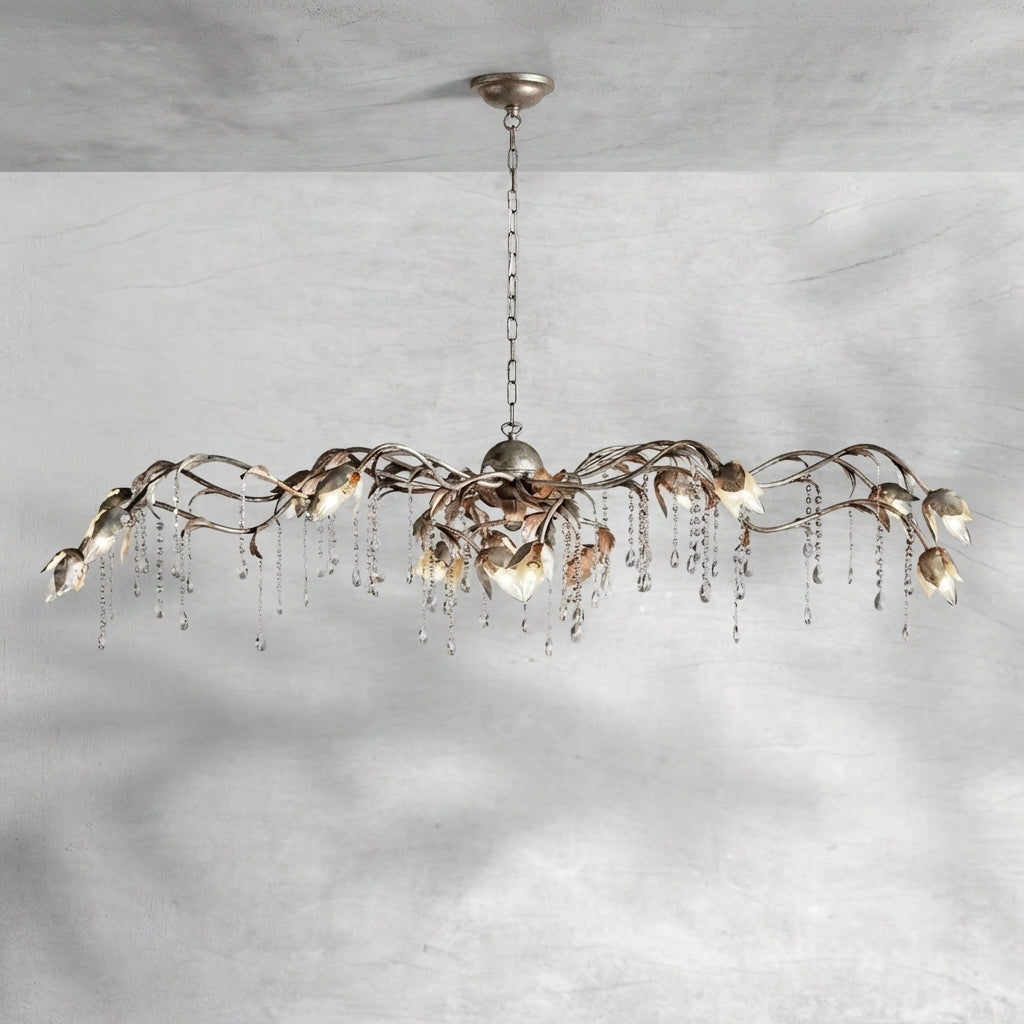 Luster Gaze Viticcio Grand Rectangular Chandelier 52'' 61" 71'' - Background Shot