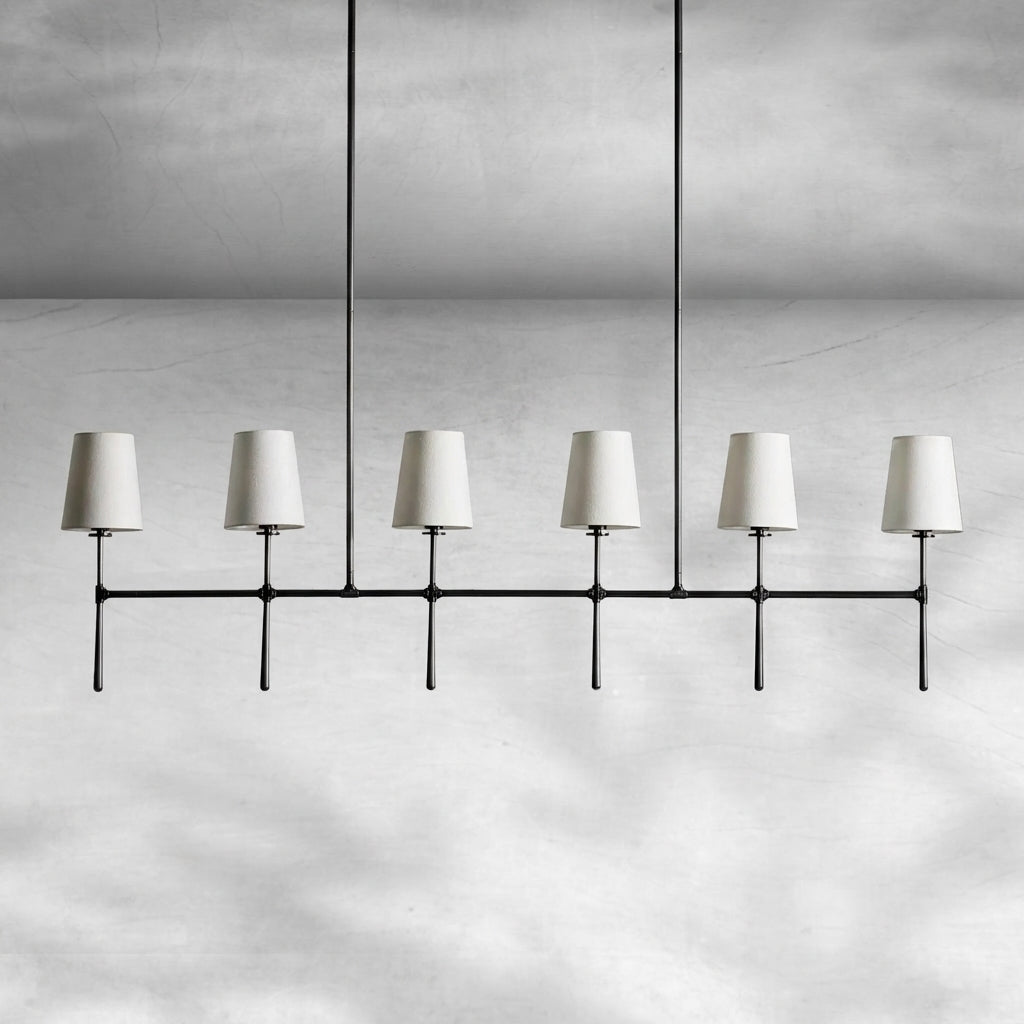 Luster Gaze Rhodes Grandeur Linear Chandelier 5/6 Light - Background Shot