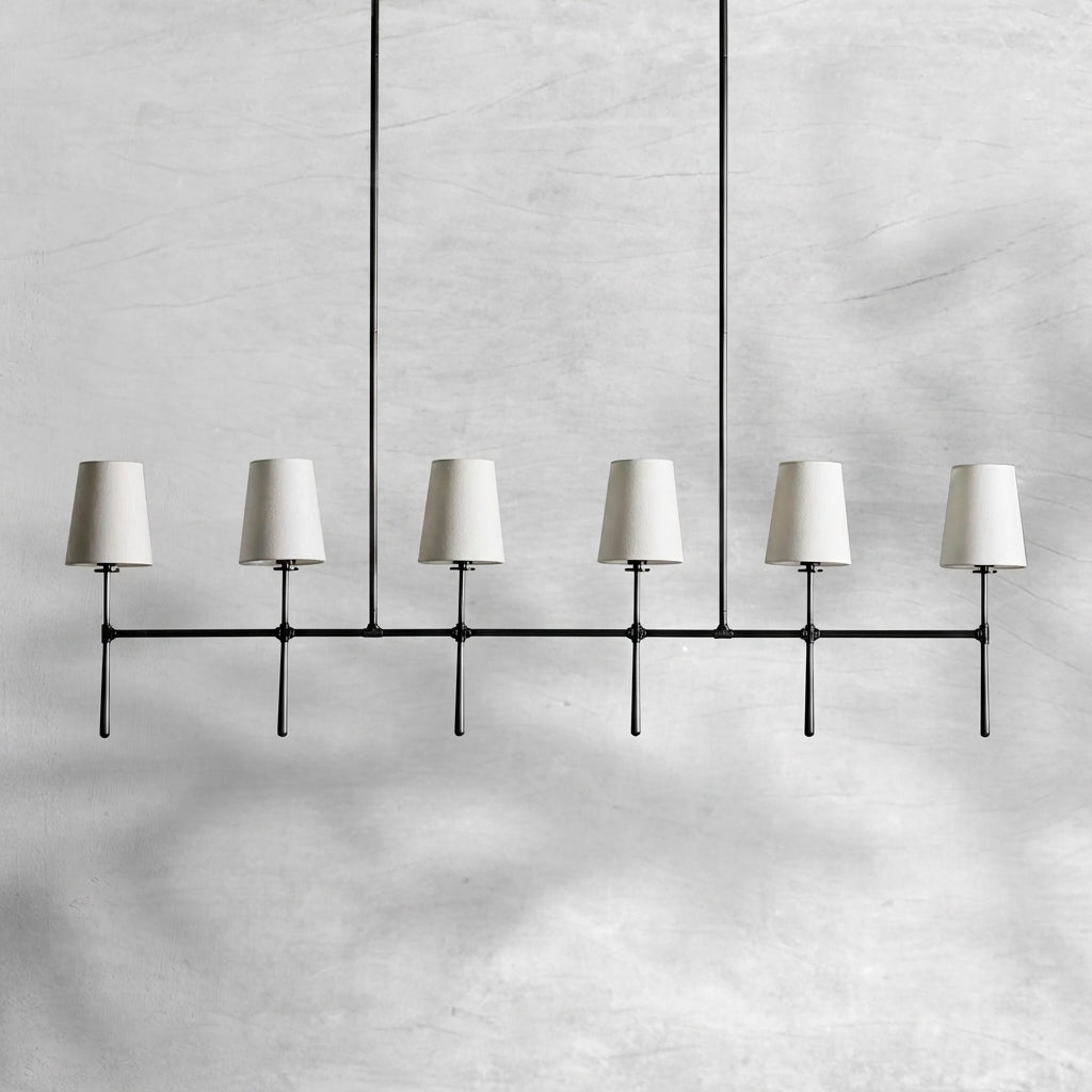 Luster Gaze Rhodes Grandeur Linear Chandelier 5/6 Light - Background Shot