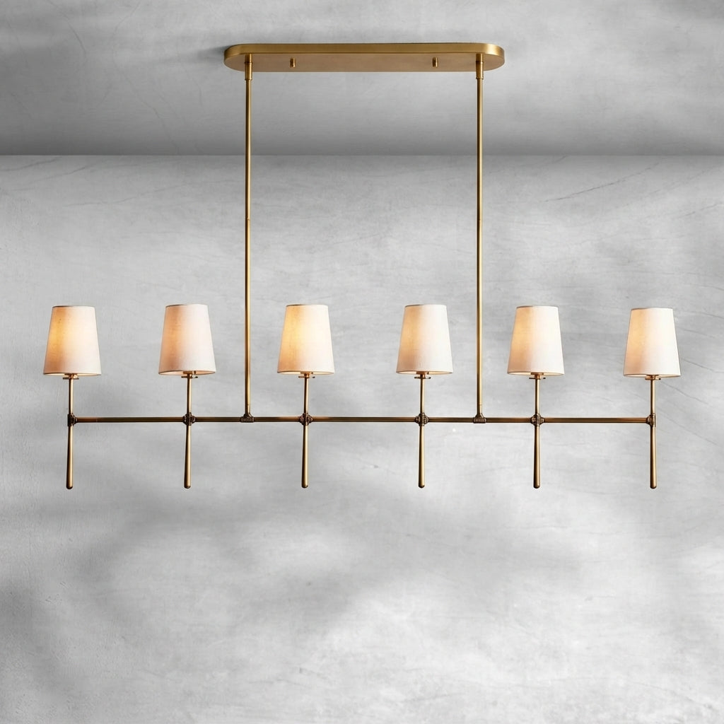 Luster Gaze Rhodes Grandeur Linear Chandelier 5/6 Light - Background Shot