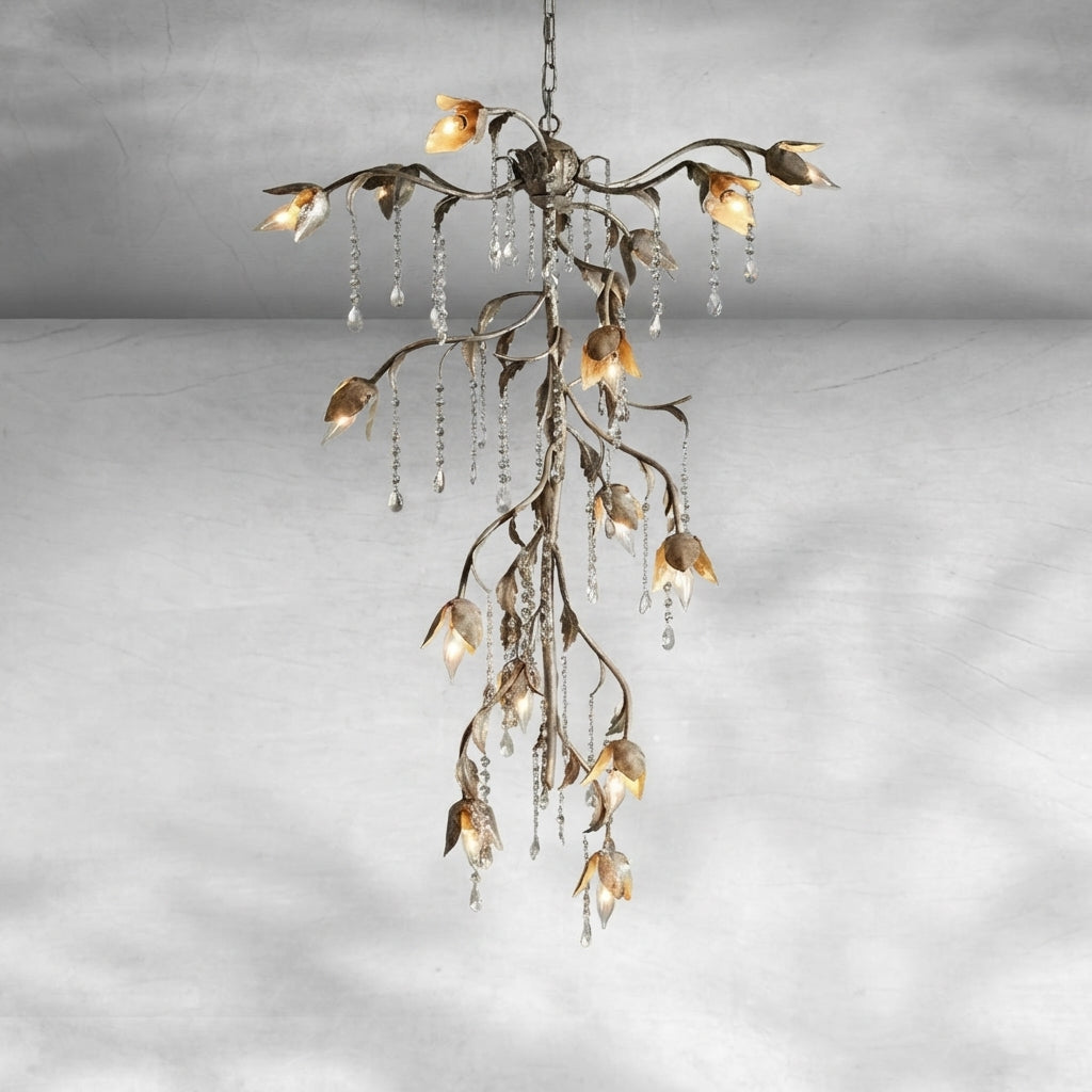 Luster Gaze Viticcio Opulent Cascade Chandelier 34" Width x 34" Depth x 54" Height x 34" Diameter - Background Shot