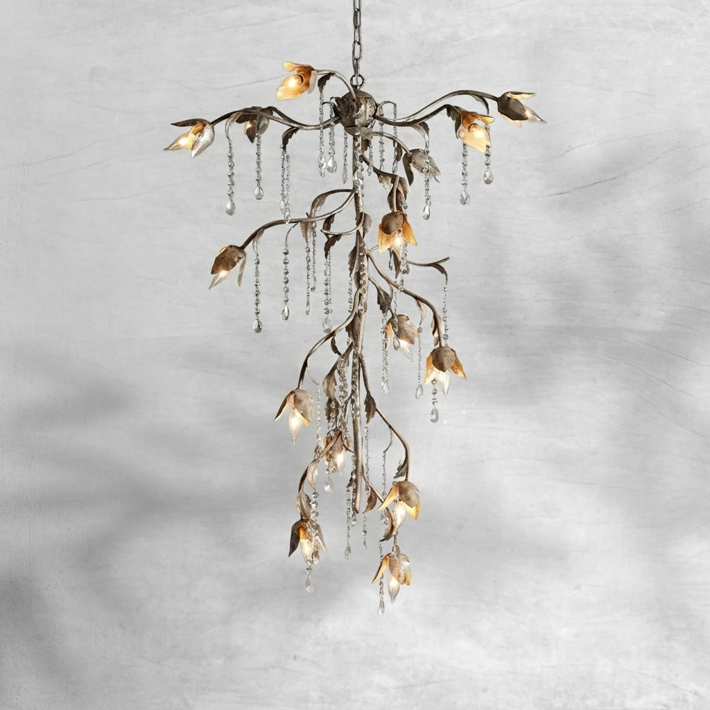 Luster Gaze Viticcio Opulent Cascade Chandelier 34" Width x 34" Depth x 54" Height x 34" Diameter - Background Shot