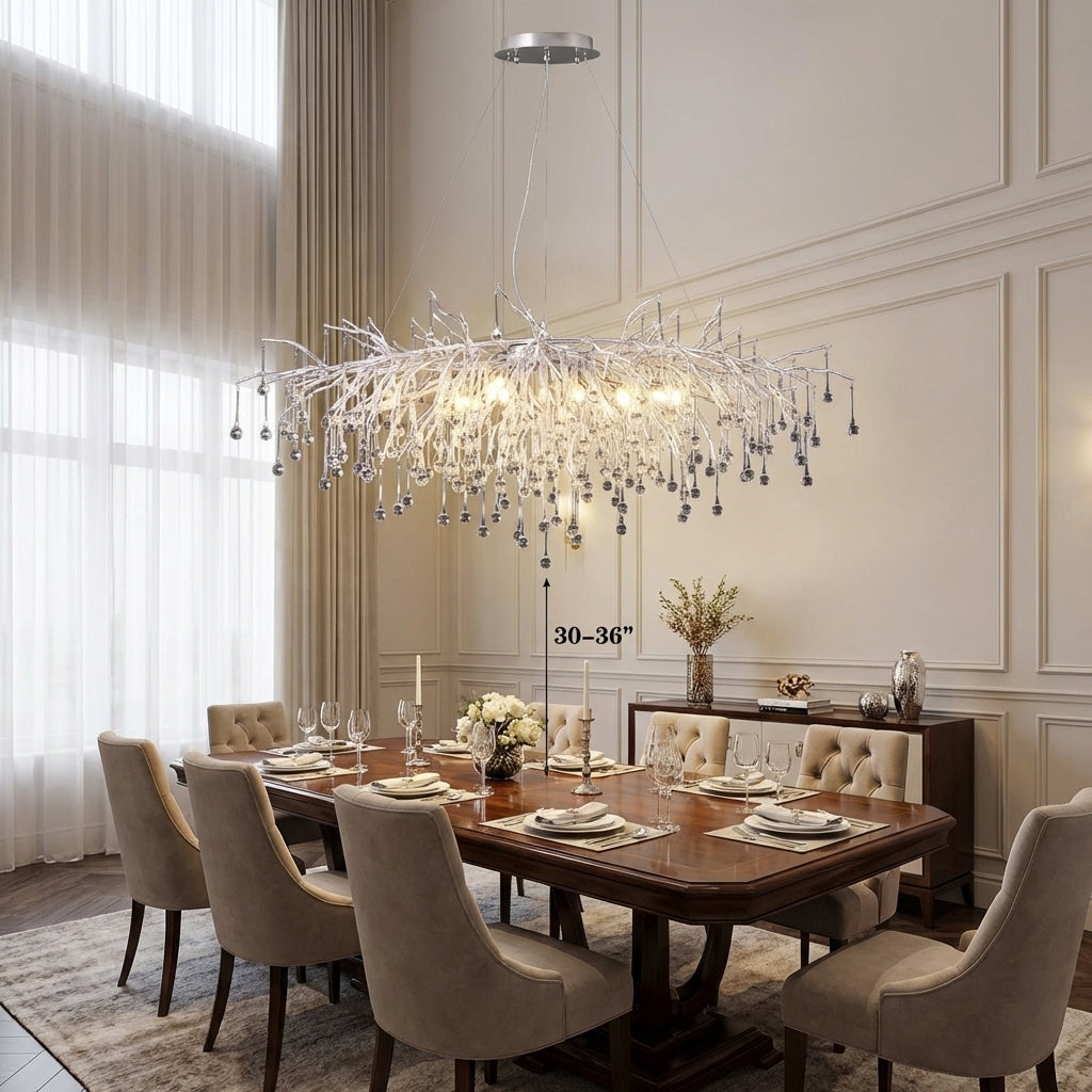 Lumina Haven Arboria Rectangle Branch Chandelier 45"L Silver - Auto Color Shot