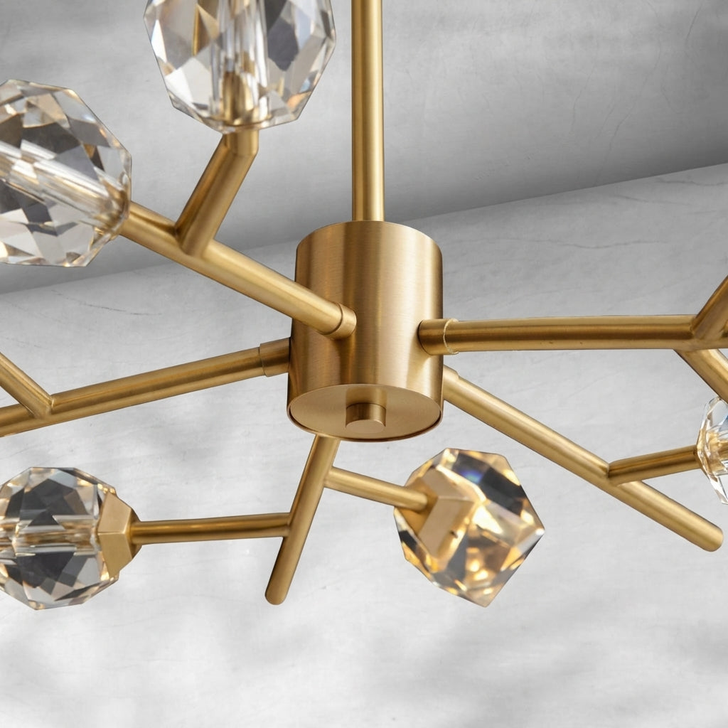 Luster Gaze Radiant Cascade K9 Crystal Chandelier 28.7"D x 17.7"H (9-Light) - Background Shot