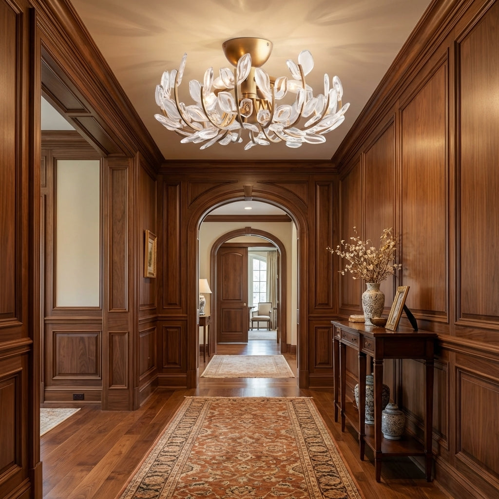 Luster Gaze Adela Flushmount - small American hallway or mudroom entry