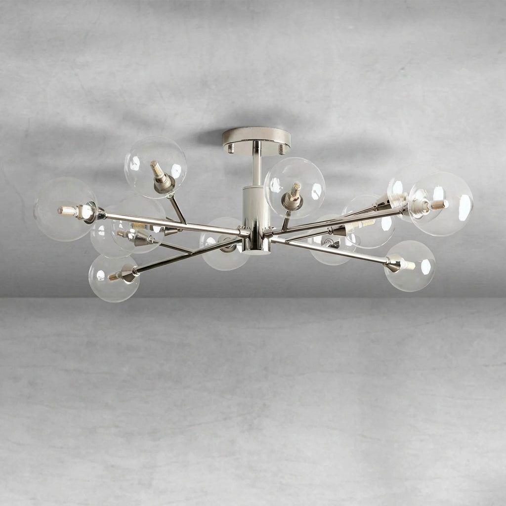 Luster Gaze Celestial Radiance Modern Glass Flushmount - Background Shot