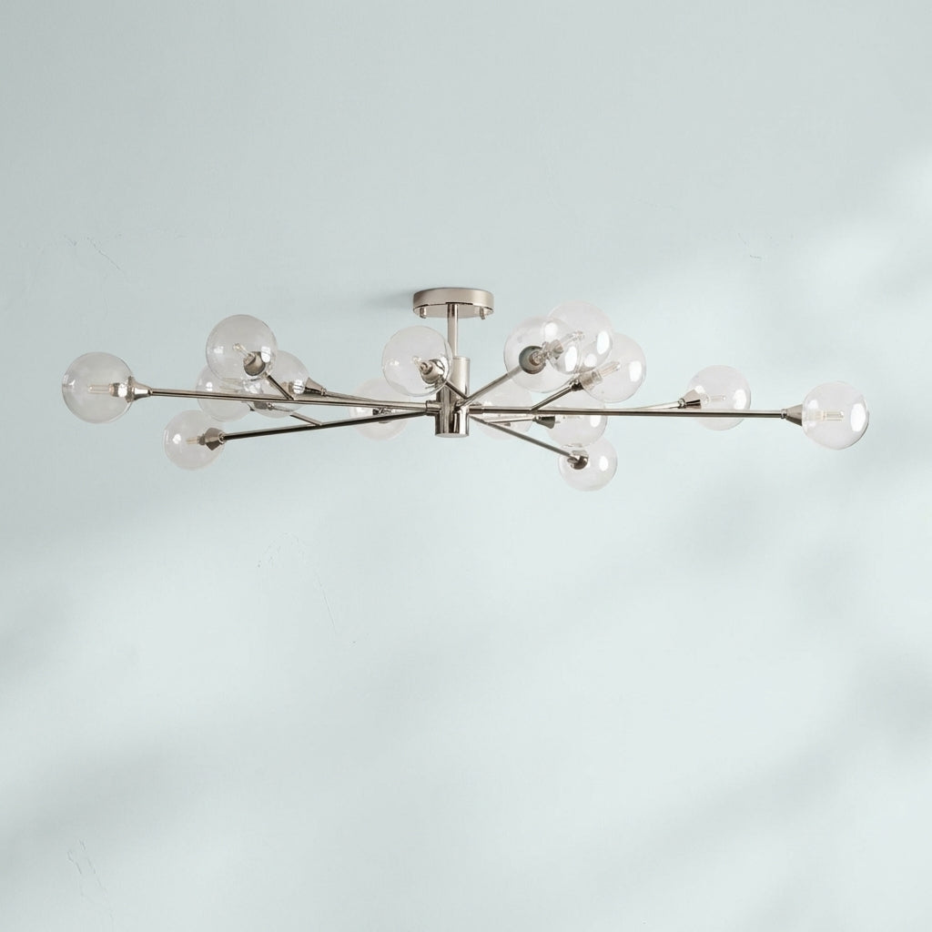 Luster Gaze Celestial Radiance Modern Glass Flushmount - Studio Shot