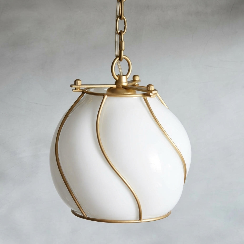 Luster Gaze Aura Dewdrop Small Glass Pendant - Background Shot