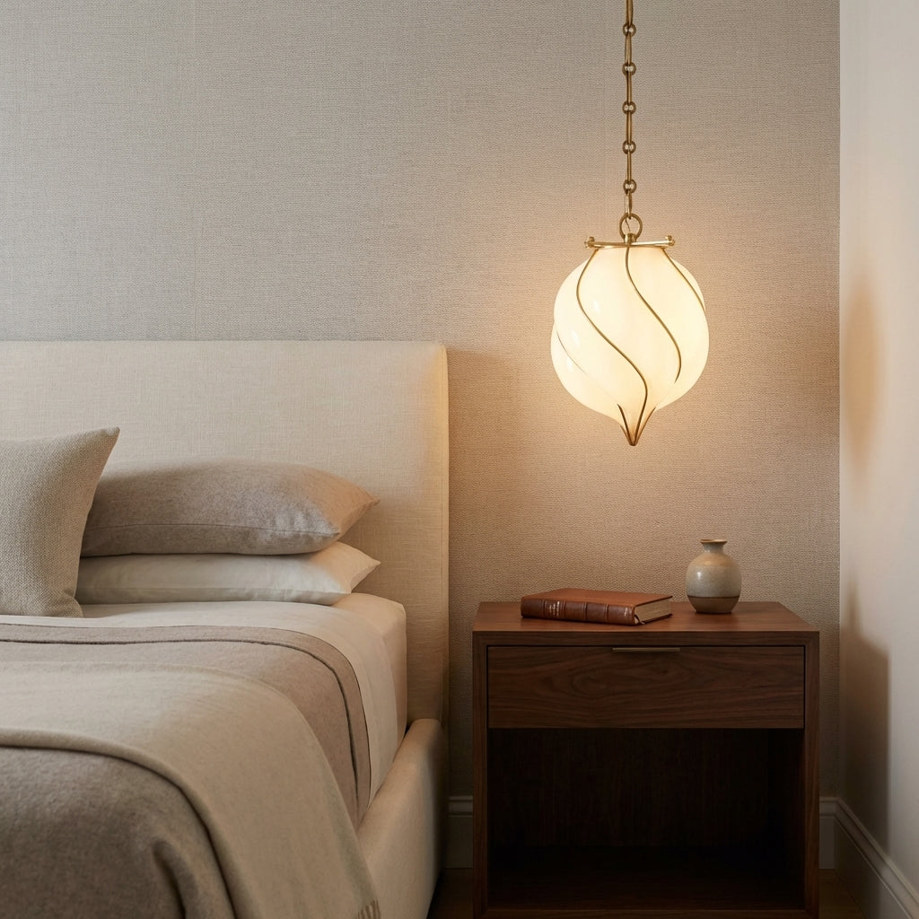 Luster Gaze Aura Dewdrop Small Glass Pendant - luxury American master bedroom