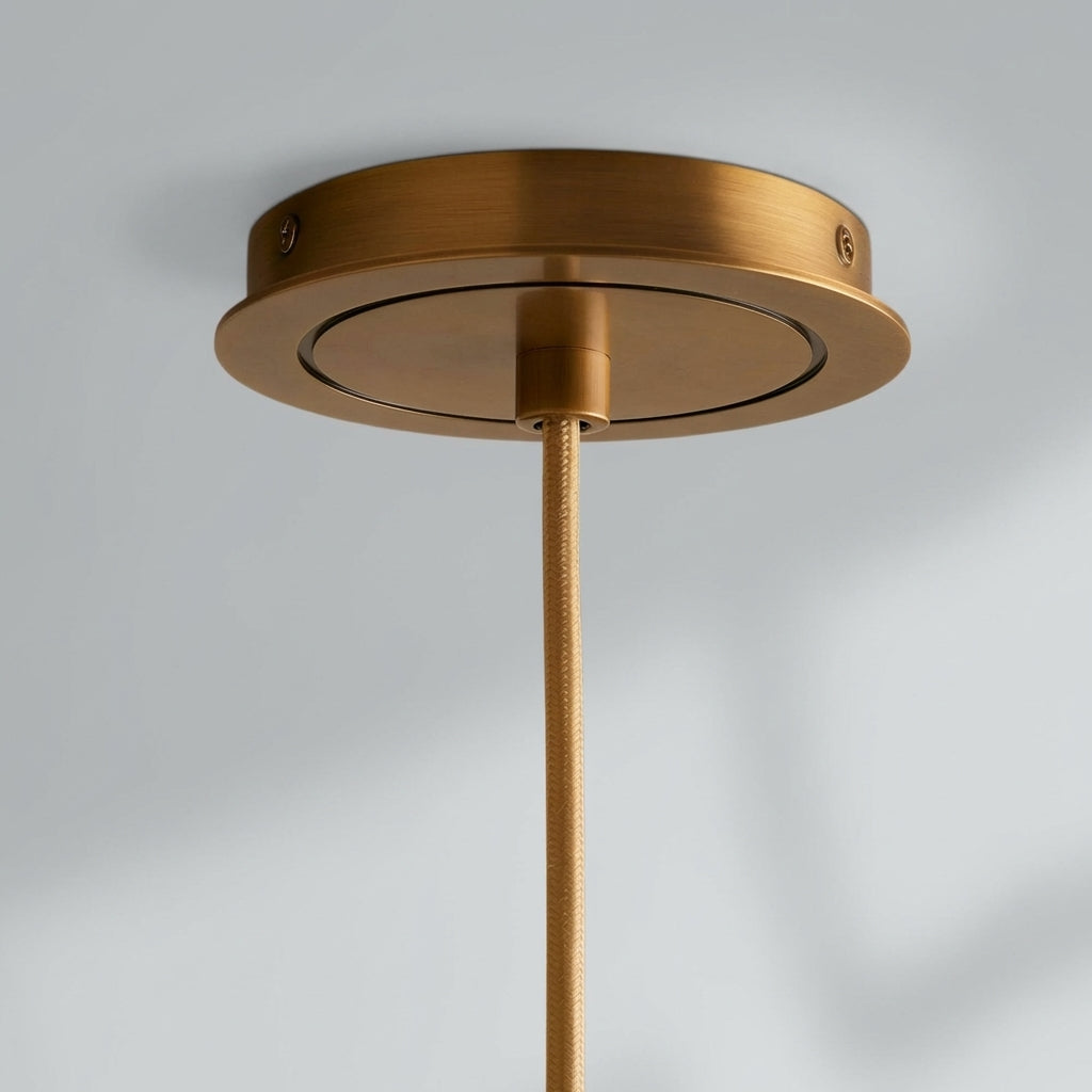 Luster Gaze Radiant Ribbed Brass Pendant Lamp - Studio Shot