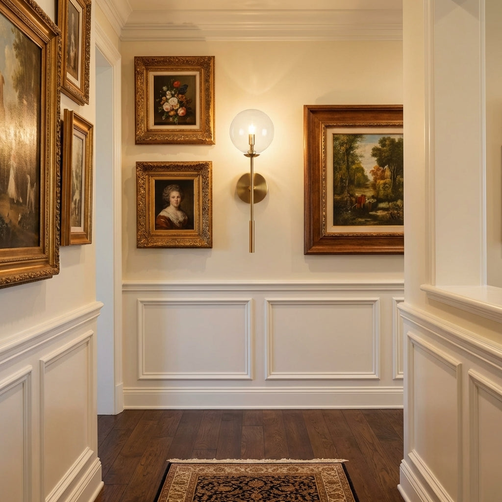 Luster Gaze Celestial Orb Wall Sconce - American hallway gallery