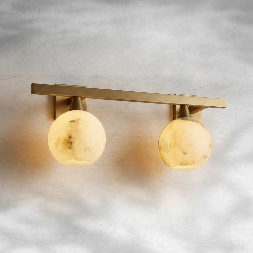 Luster Gaze Alabaster Radiance 4-Light Wall Sconce - Background Shot