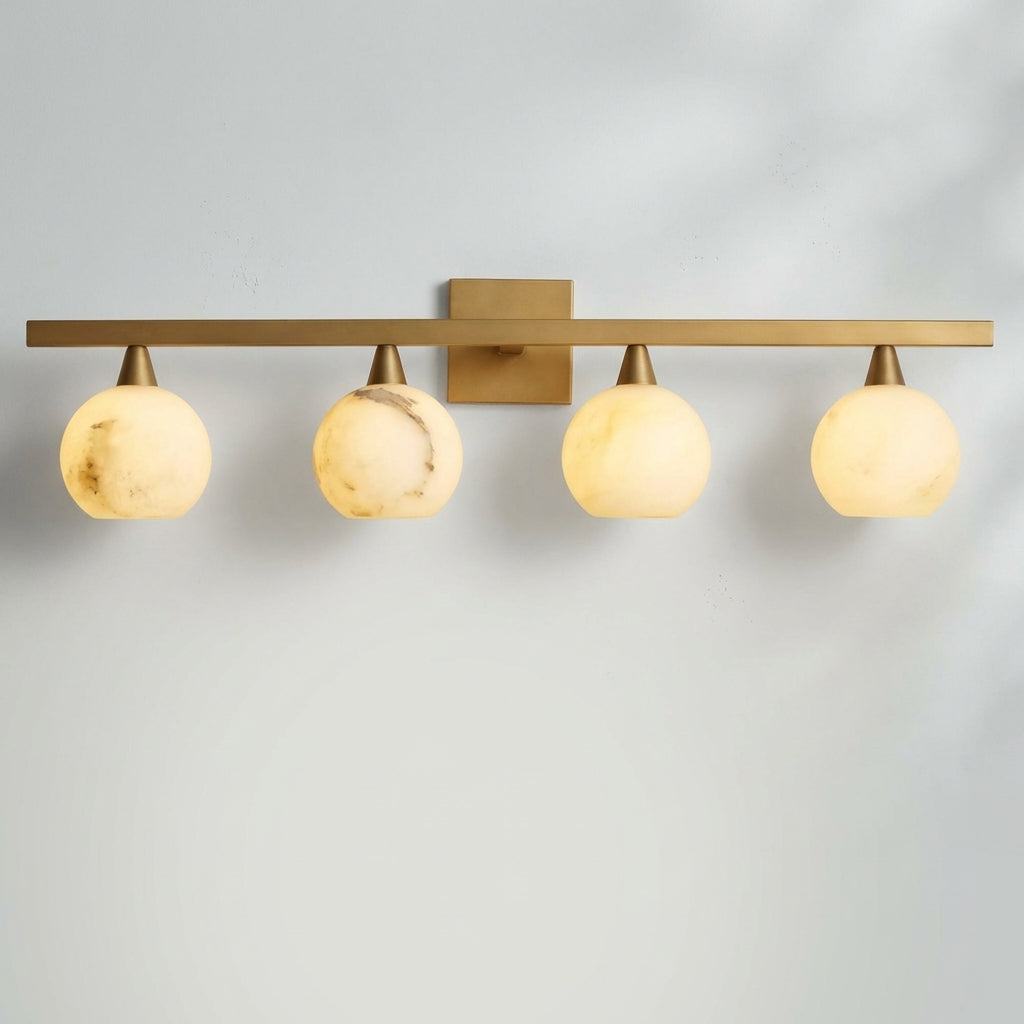 Luster Gaze Alabaster Radiance 4-Light Wall Sconce - Studio Shot