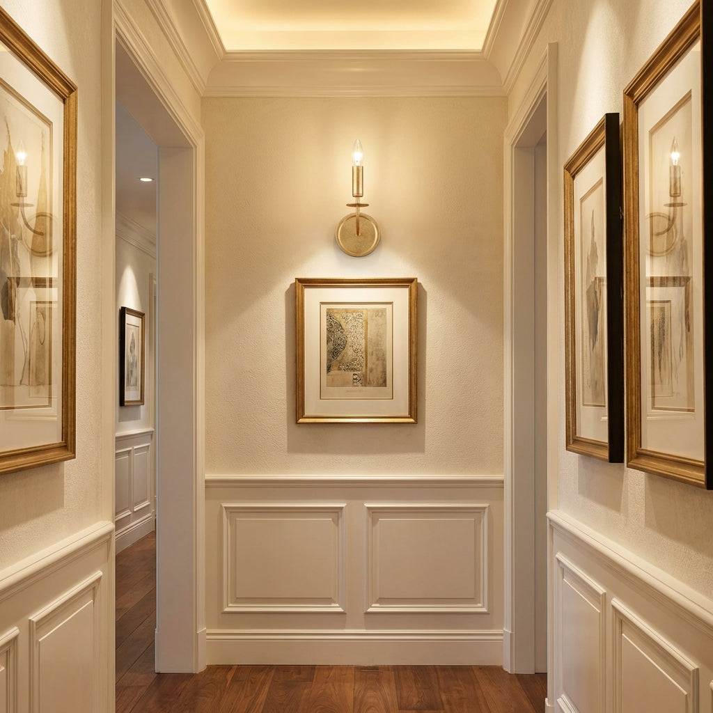 Luster Gaze Veridian Leaf Wall Sconce - American hallway gallery