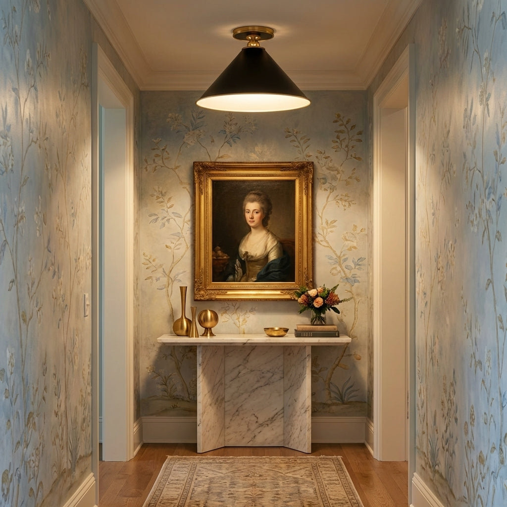 Luster Gaze Aura Sol Single-Light Wall Sconce - Scene
