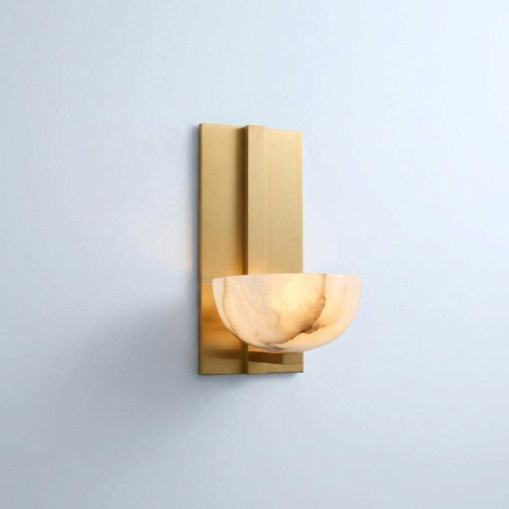 Luster Gaze Alabaster Radiance Wall Sconce - Studio Shot