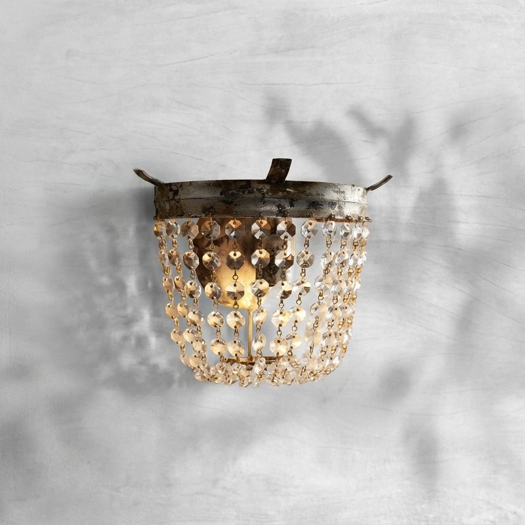 Luster Gaze Veridian Bloom Iron Wall Sconce - Studio Shot
