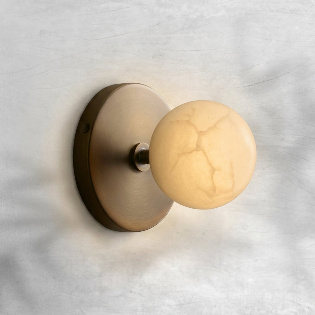 Luster Gaze Veridian Duet Alabaster Wall Sconce - Background Shot