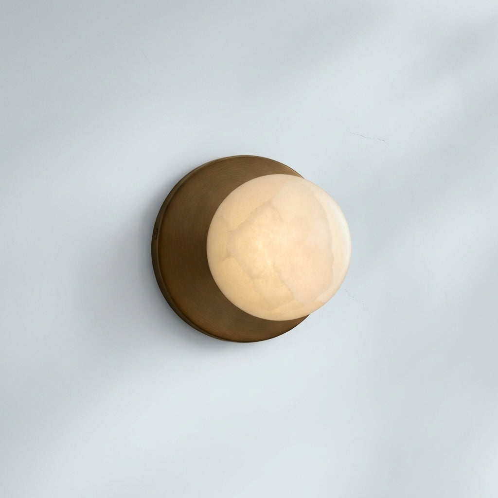 Luster Gaze Veridian Duet Alabaster Wall Sconce - Studio Shot