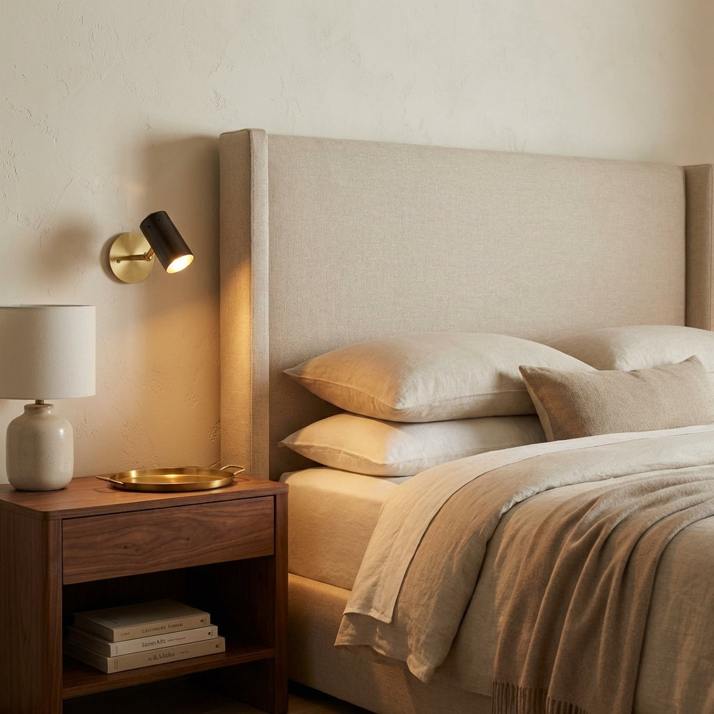 Luster Gaze Articulated Metal Wall Sconce - elegant American bedroom