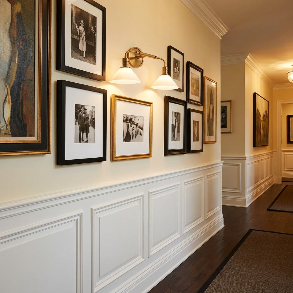 Luster Gaze Aura Double Wall Sconce - American hallway gallery