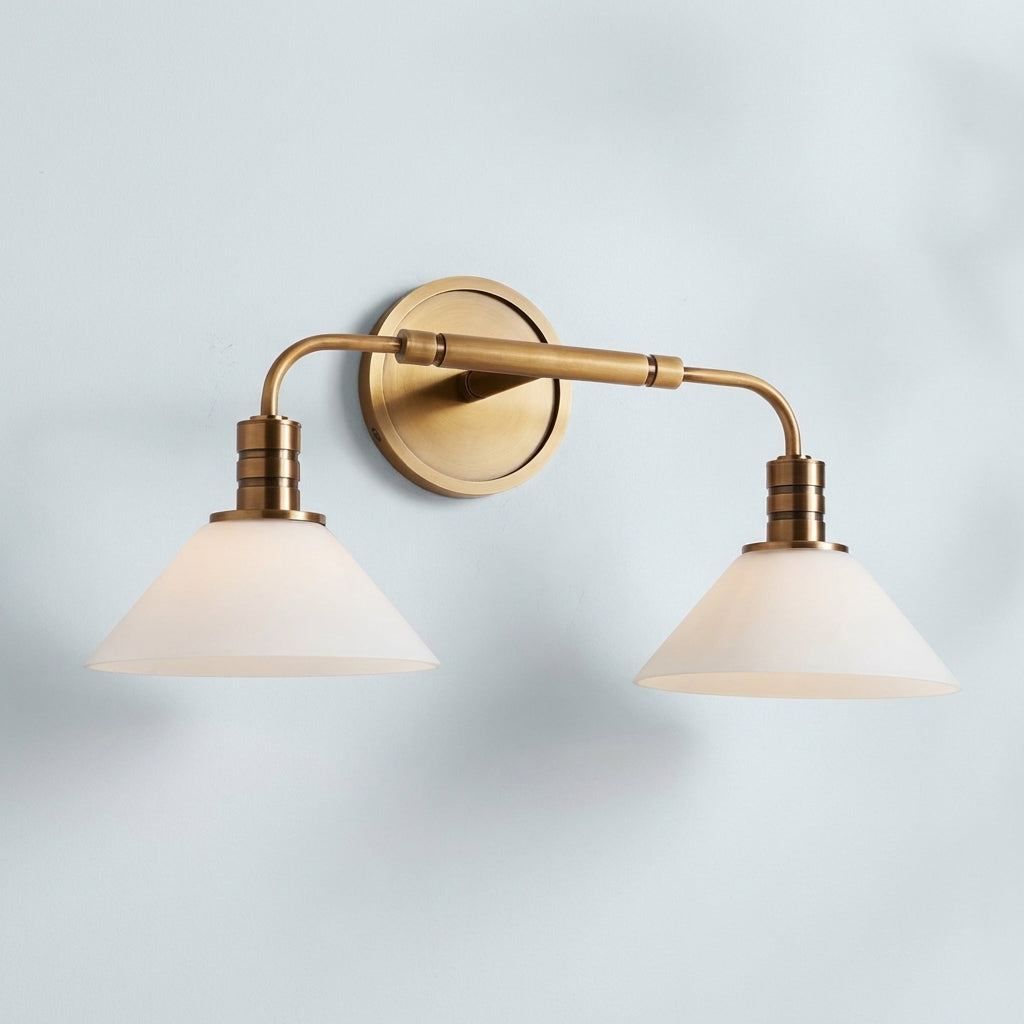 Luster Gaze Theron Double Wall Sconce for Bedroom Hallway - Studio Shot