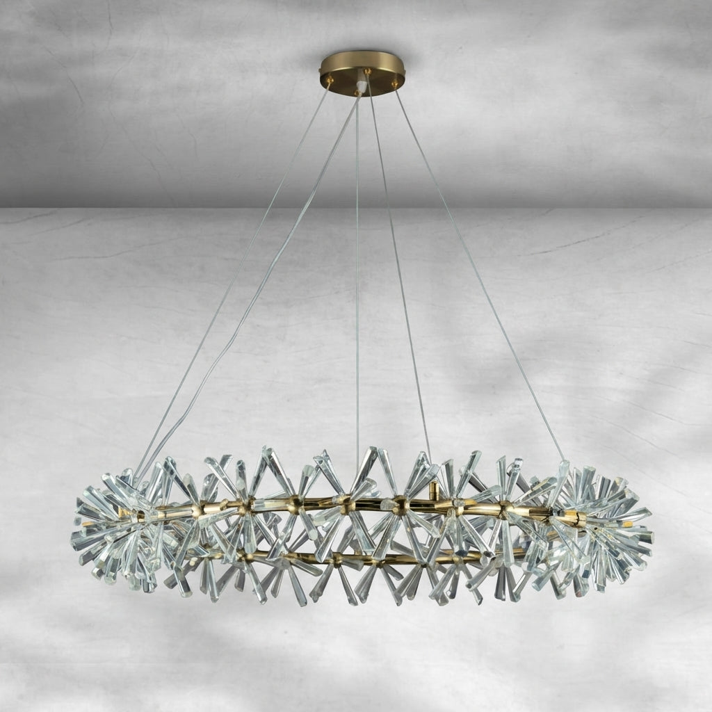 Luster Gaze Glacial Radiance Double-Tier Crystal Chandelier - Background Shot