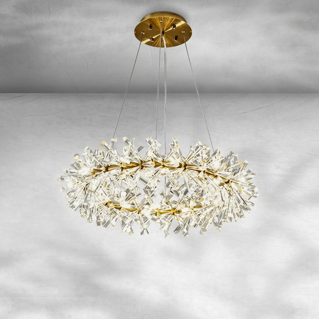 Luster Gaze Glacial Radiance Double-Tier Crystal Chandelier - Background Shot