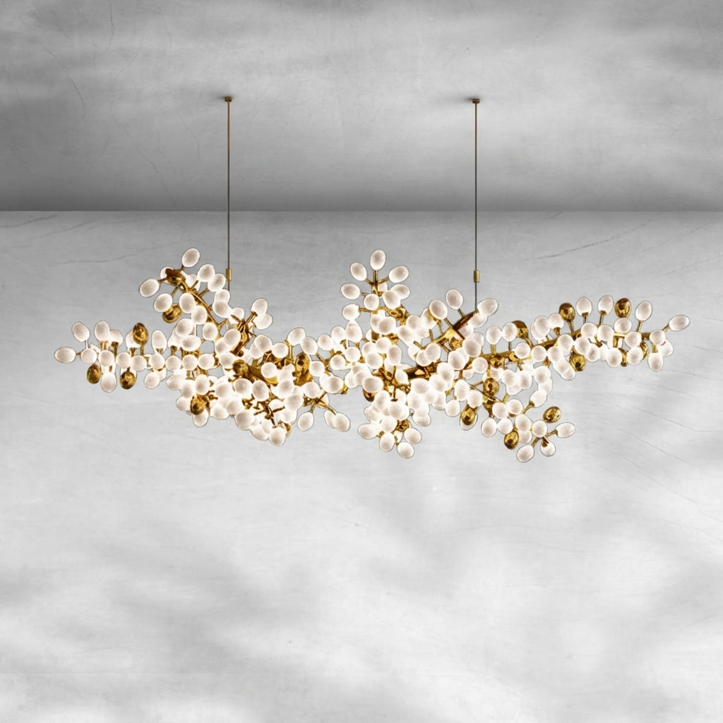 Luster Gaze Vineyard Bloom Linear Chandelier - Background Shot