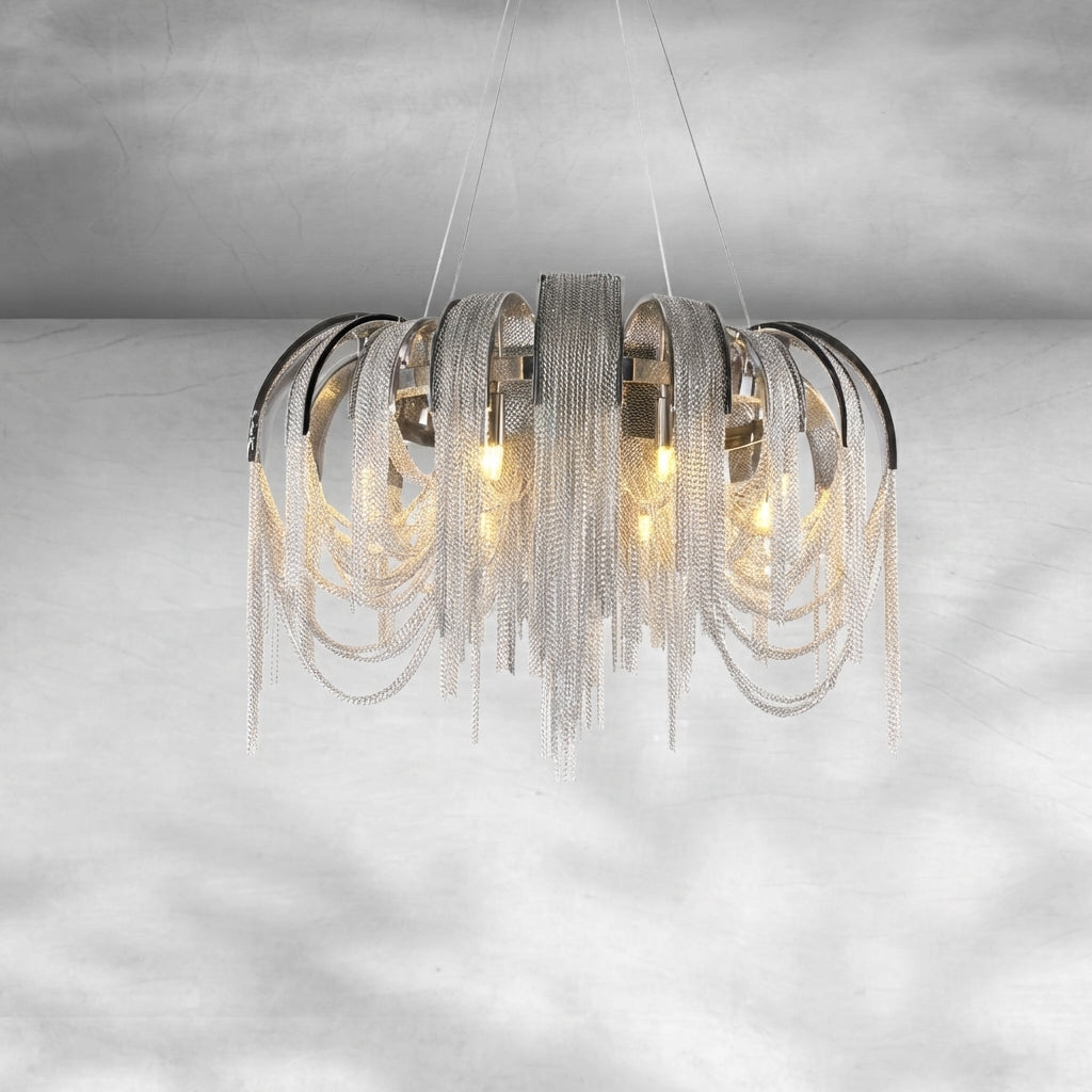 Luster Gaze Alisa Cascade Round Chandelier - Background Shot