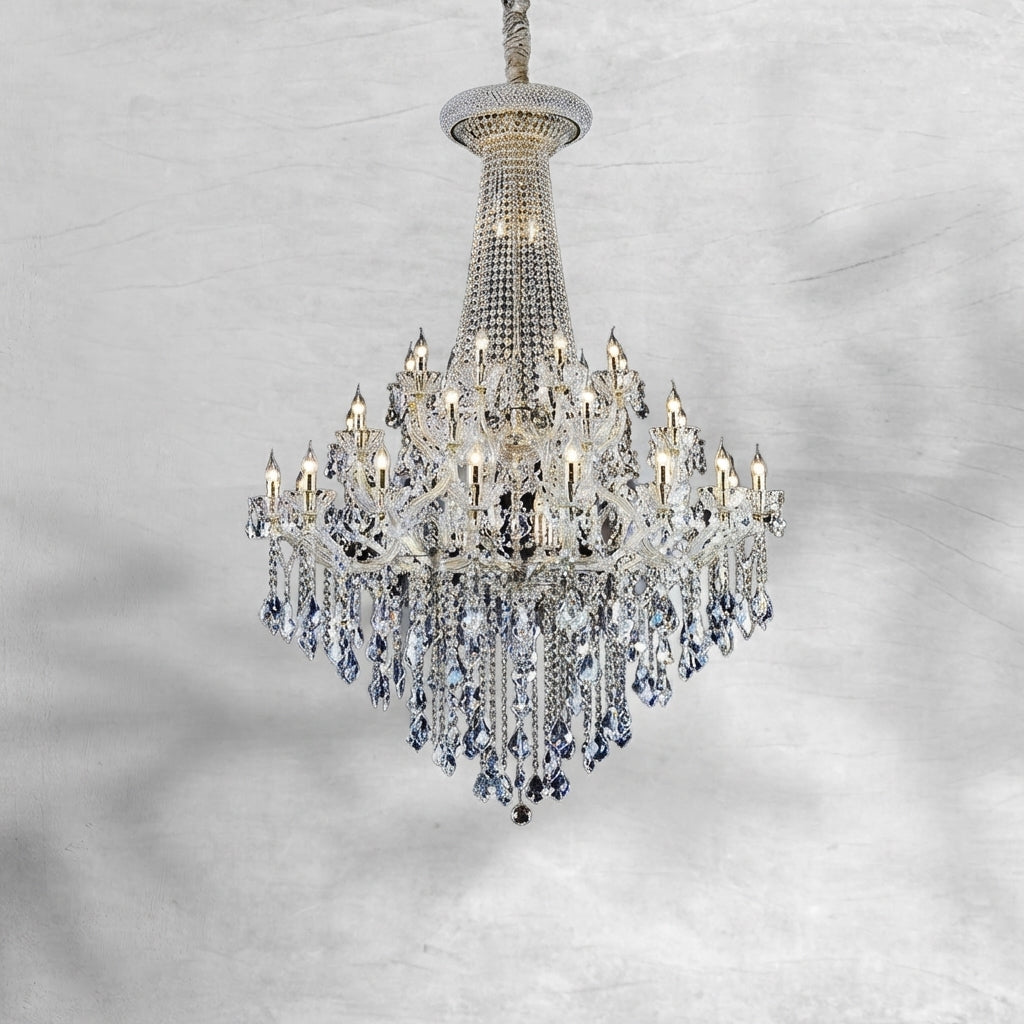 Luster Gaze Opulent Grandeur K9 Crystal Candle Chandelier - Background Shot