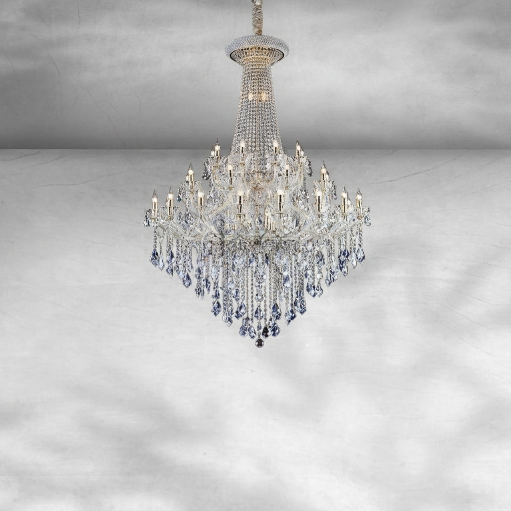 Luster Gaze Opulent Grandeur K9 Crystal Candle Chandelier - Background Shot