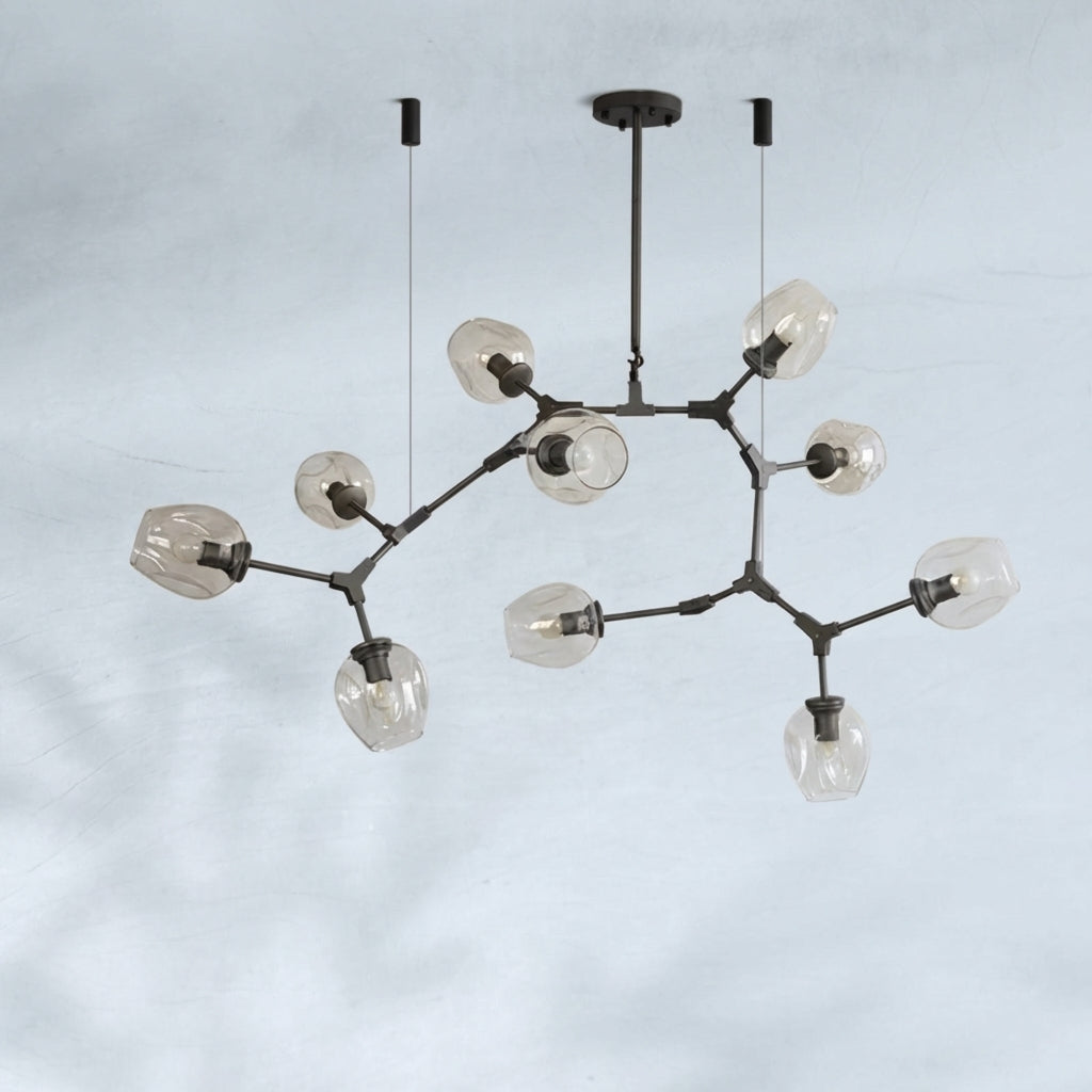 Luster Gaze Sculptural Branch Chandelier with Glass Pendants - Background Shot