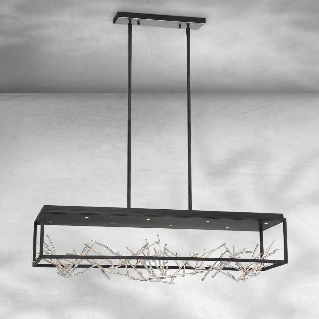 Luster Gaze Coraline Bloom 8-Light Linear Chandelier - Background Shot