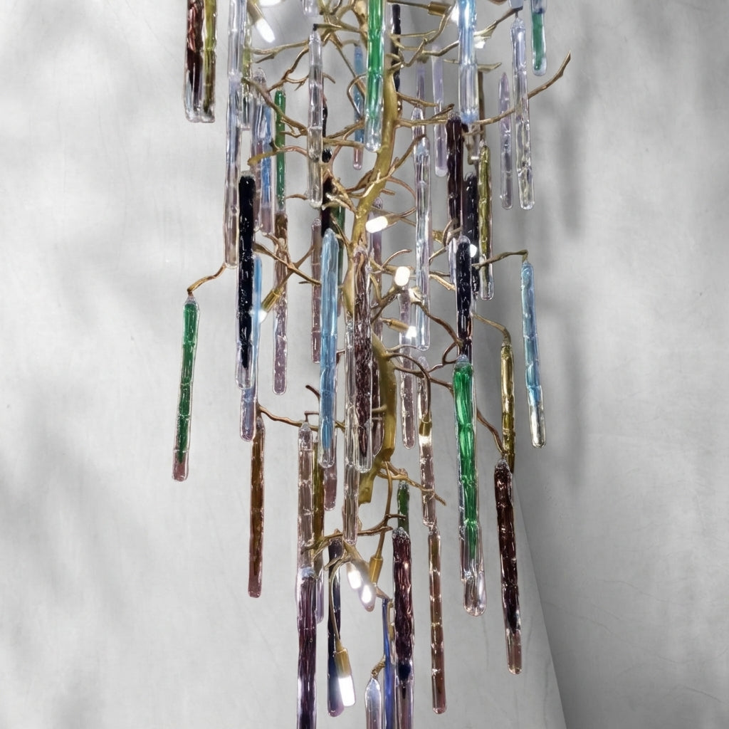 Luster Gaze Verdant Canopy Brass Branch Chandelier - Background Shot