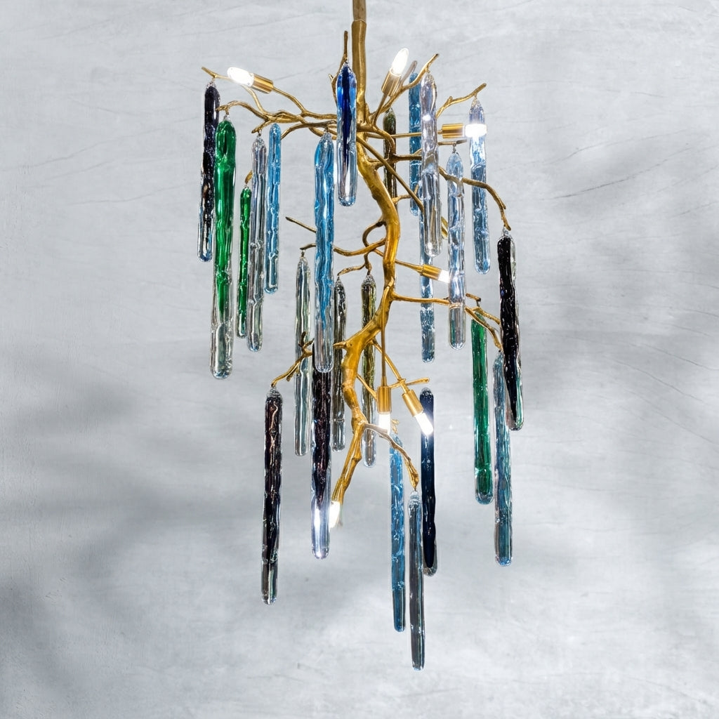 Luster Gaze Verdant Canopy Brass Branch Chandelier - Background Shot