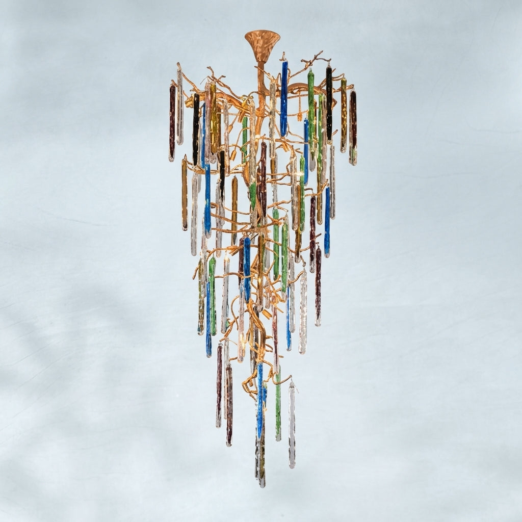 Luster Gaze Verdant Canopy Brass Branch Chandelier - Background Shot