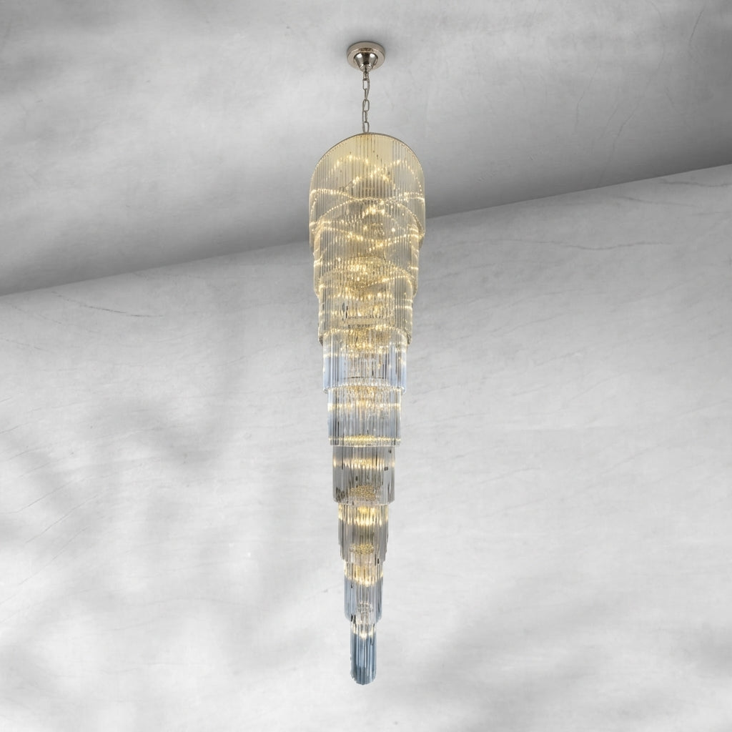 Luster Gaze Grand Radiance Round Crystal Chandelier - Background Shot