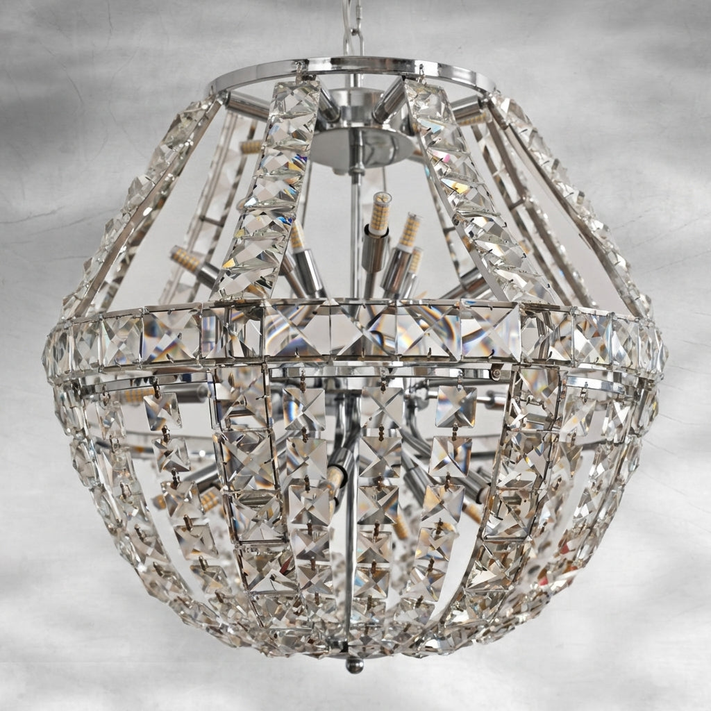 Luster Gaze Grand Lumina K9 Crystal Chandelier - Background Shot