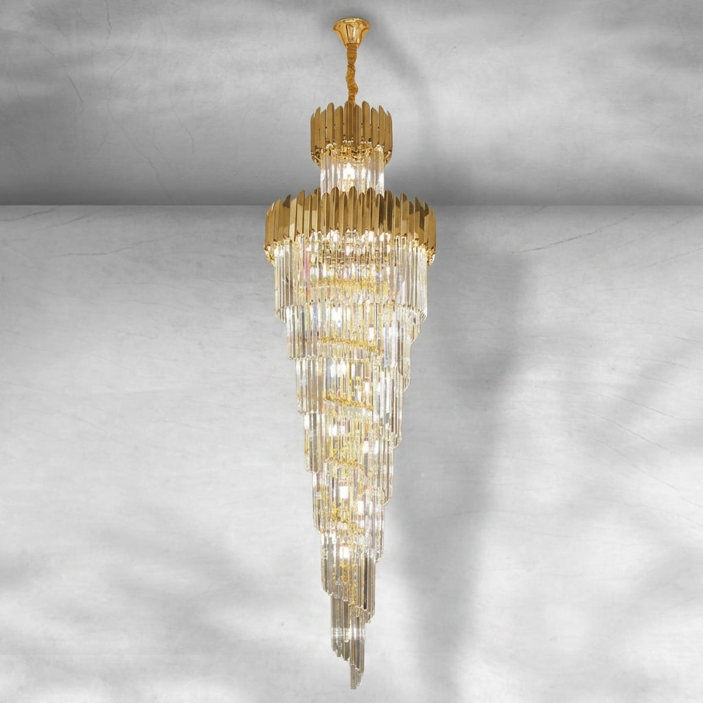 Luster Gaze Grand Radiance K9 Crystal Chandelier - Background Shot