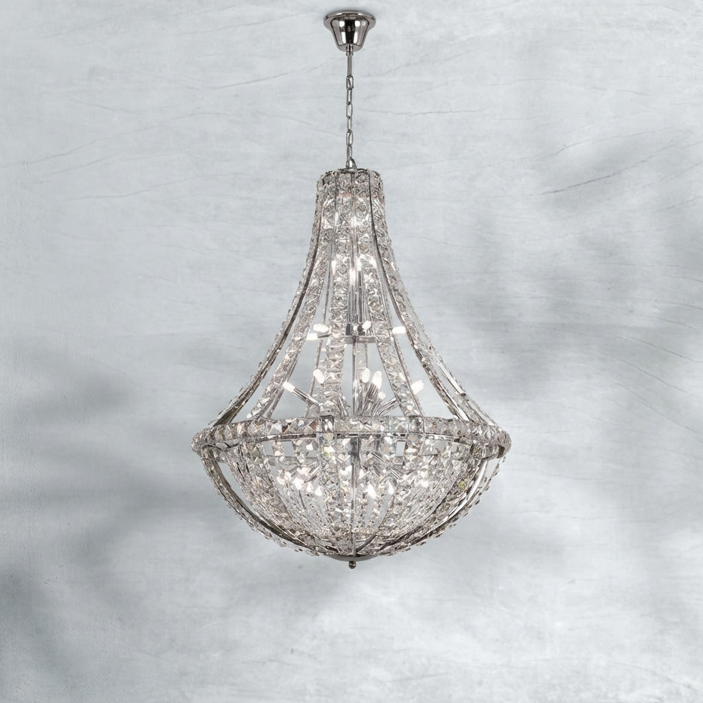 Luster Gaze Grand Lumina K9 Crystal Chandelier - Background Shot
