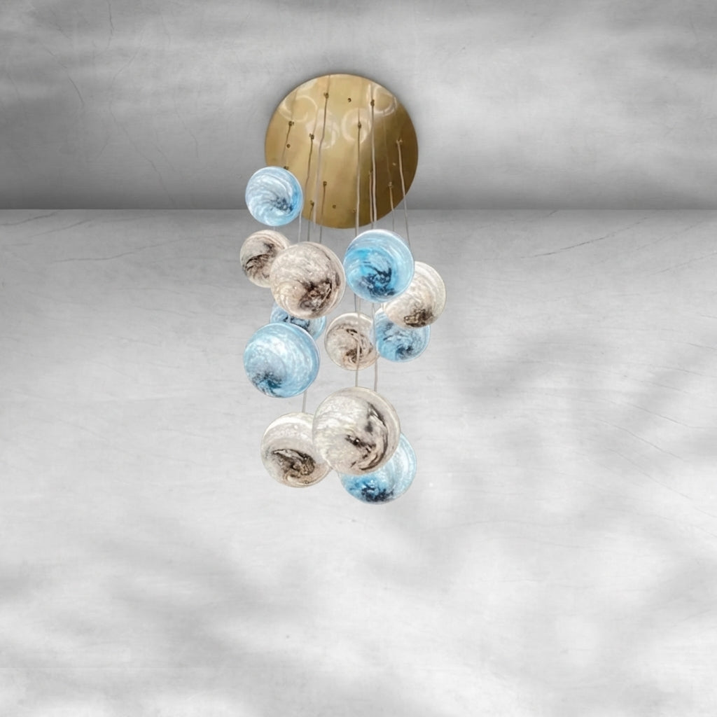 Luster Gaze Celestial Orb Cascade Pendant Chandelier - Background Shot